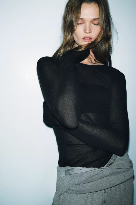 SUPIMA® LONG SLEEVE T-SHIRT | Zara US