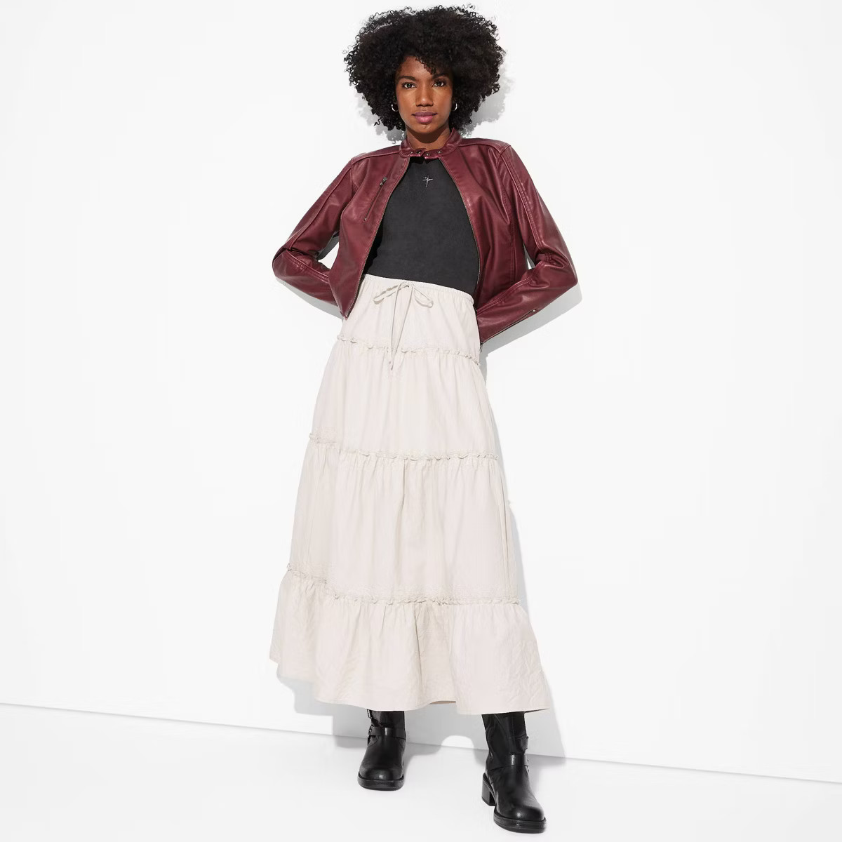 Women's Tiered Linen Maxi Skirt - Wild Fable™ | Target