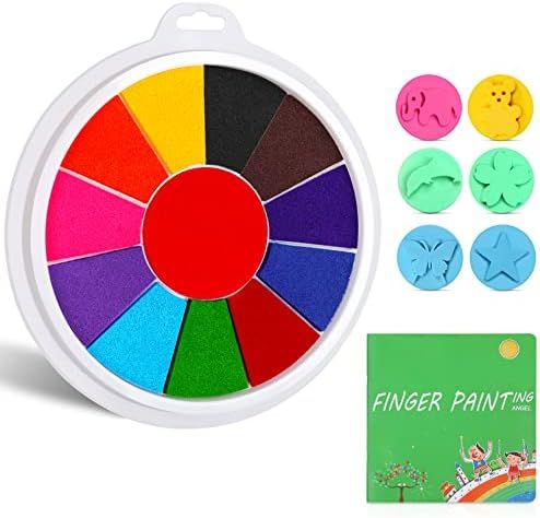 Funny Finger Painting Kit and Book - Washable Kids Paint Set 12 Colors DIY Painting Suppliers Non... | Amazon (US)