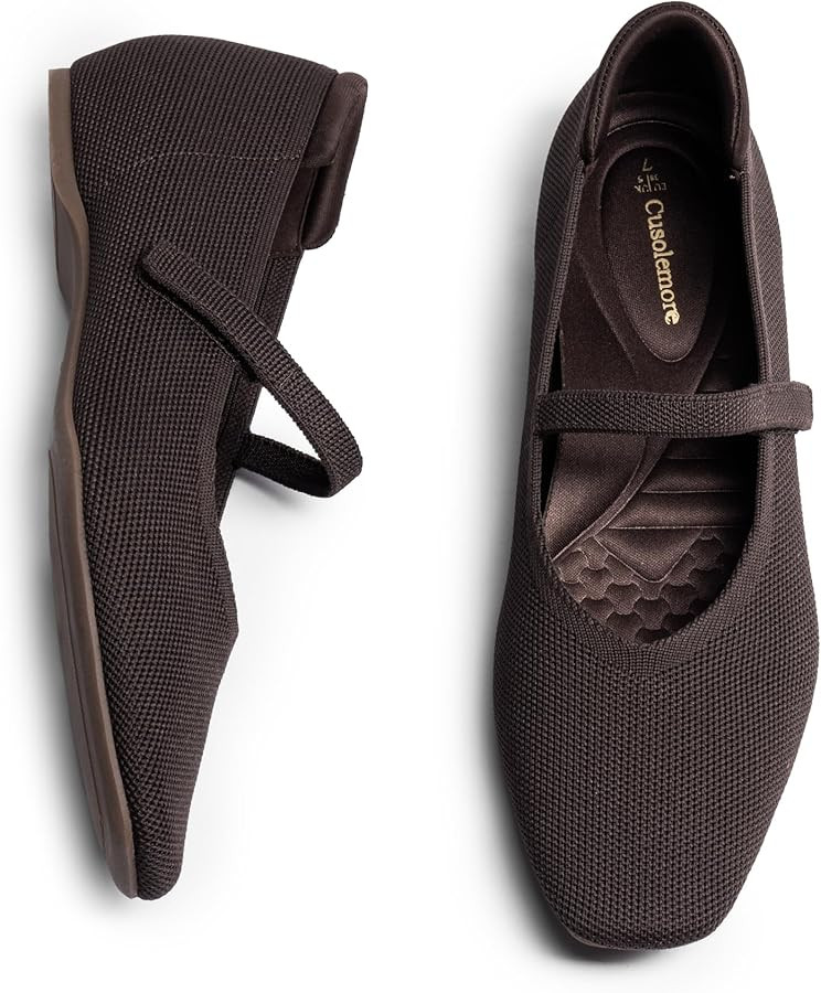 Mary Jane Flat Shoes for Women with Arch Support and Concealed Low Wedge Heel, Comfortable Women ... | Amazon (US)