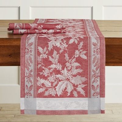 Holly Jacquard Table Runner | Williams-Sonoma