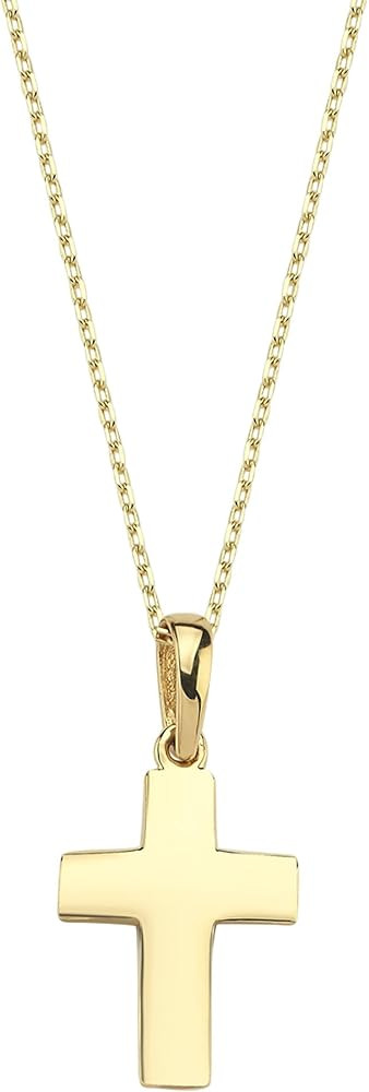 14K Solid Gold Cross Necklace for Women, Women’s Cross Necklace | Christian Necklace, Crucifix ... | Amazon (US)