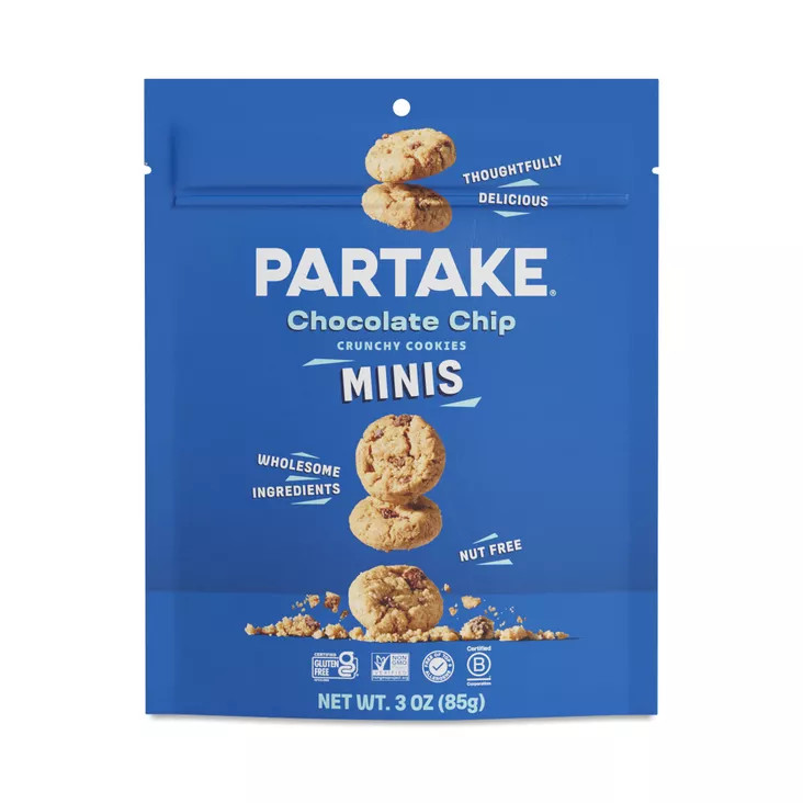 Partake Foods, Mini Crunchy Cookies, Chocolate Chip | Thrive Market