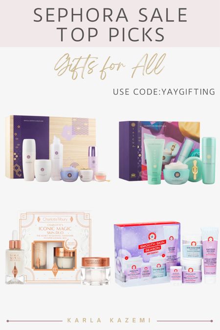 Sephora is having a major promotion right now! Enjoy up to 30% off using code: YAYGIFTING!🫶

This is the perfect time to buy gifts for any beauty lovers in your life or for yourself 💕

Here are some skin care gifts sets that include some of my FAVE items!! 😍 
Tatcha is one of my tried and true skin care brands, I have been using their dewy skin cream for YEARS as well as other items in their line up🙌 
The Charlotte tilbury skin care set is also so so amazing! I can’t get over the results and how hydrating it is! 
This first aid beauty set is so great as cute self care starter pack. All these products are so great 💕💕💕



Sephora, gift guide, beauty lover gift guide, gifts for her, gifts for teens, gifts for mom, gifts for MIL, Sephora sale, Sephora picks, Sephora must haves, Sephora gift sets, beauty gift sets, holiday gift ideas, self care gifts.

#LTKbeauty #LTKGiftGuide #LTKHoliday