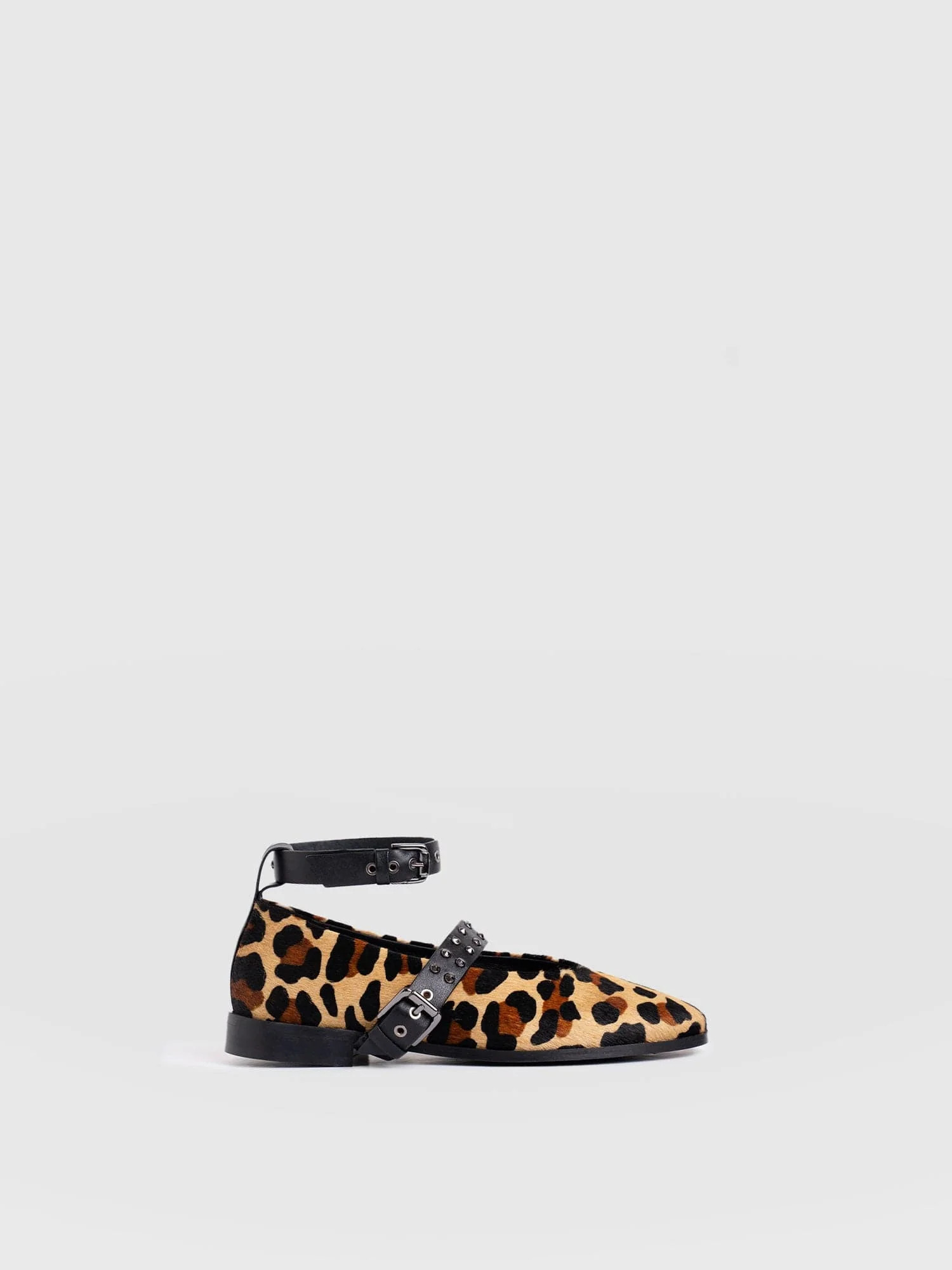 Vega Studded Ballerina Flats - Leopard | Saint + Sofia