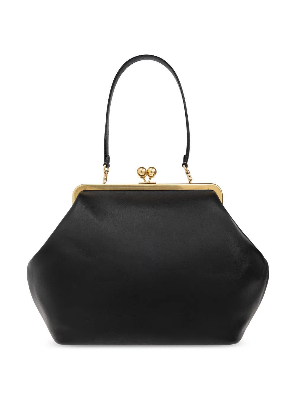 Coach large Kisslock Frame clutch bag - Black | Farfetch Global