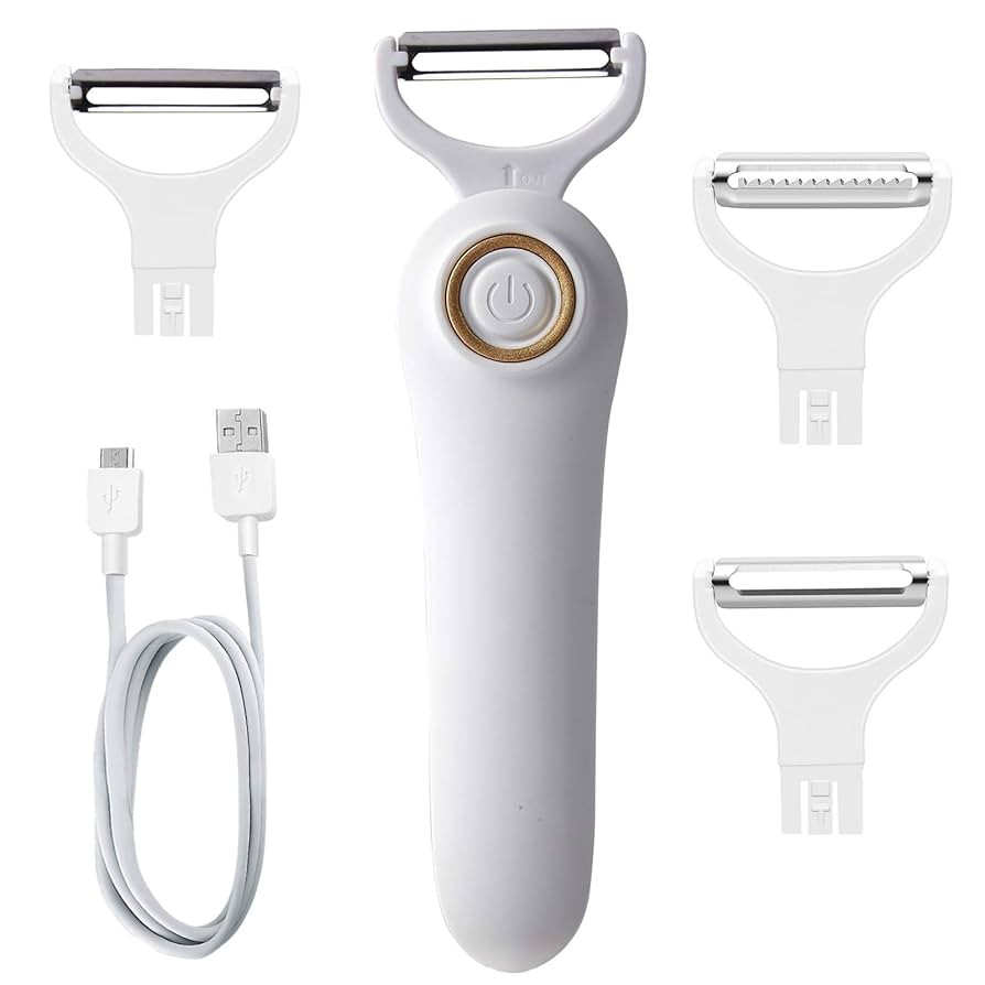 Electric Potato Peeler, Handheld Electric Vegetables and Fruit Peeler 3-in-1 Pro Set, USB Recharg... | Amazon (US)
