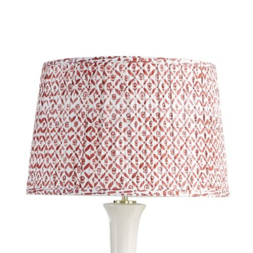 Macey Trellis Lamp Shade Empire Pleated Cotton 14 inch Lighting Accessory | Ballard Designs, Inc.