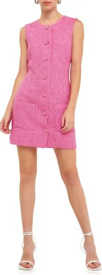 Endless Rose Sleeveless Tweed Minidress | Nordstrom | Nordstrom