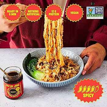 FLYBYJING Chili Crisp Noodles - Sun-Dried, Wavy Asian Instant Noodles Tossed in Sichuan Chili Cri... | Amazon (US)
