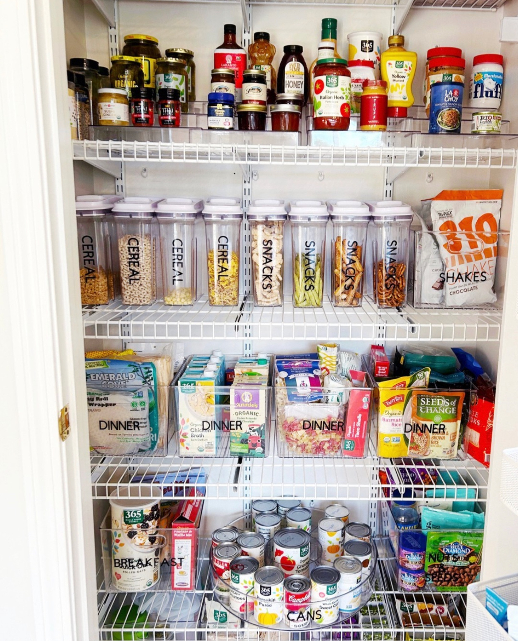 Clear bins and containers are perfect for pantry storage. It makes it easy for everyone to see where everything is. 

#LTKfamily #LTKkids #LTKhome