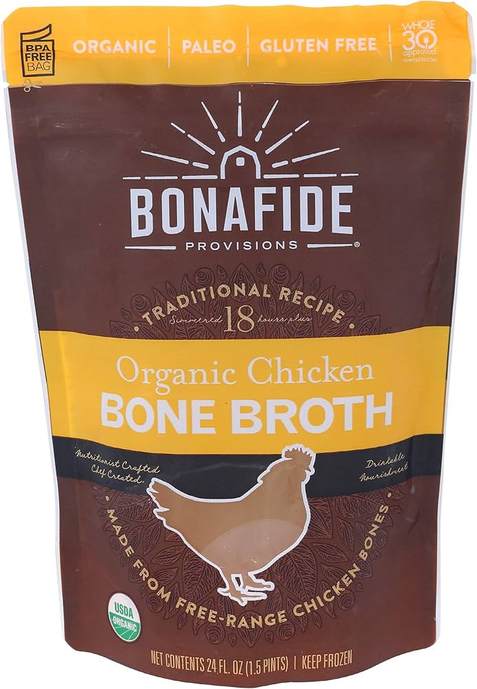 Bonafide Provisions Chicken Bone Broth, 24 Oz (frozen) | Amazon (US)