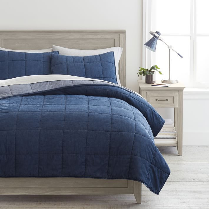 Denim Jersey Quilt & Sham | Pottery Barn Teen