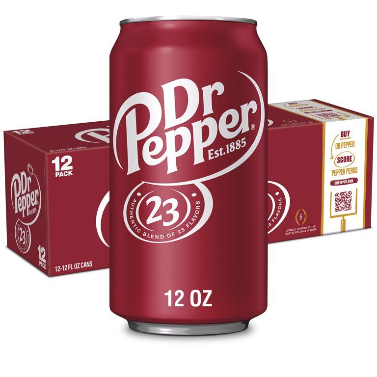 Dr Pepper Soda, 12 fl oz cans, 12 pack - Walmart.com | Walmart (US)