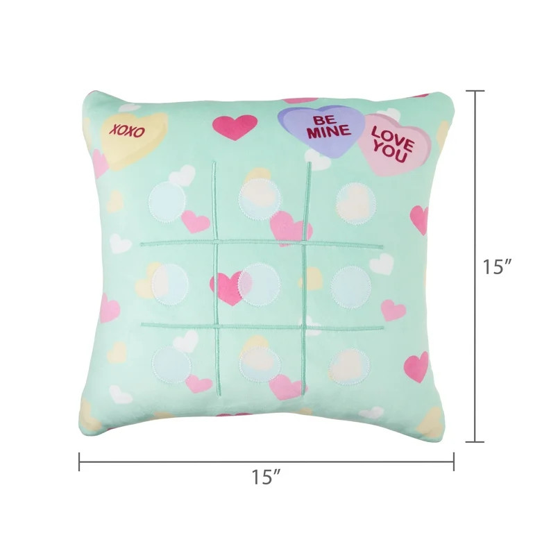 Tic Tac Toe Plush Pillow Playset, Multicolor, 13", 9 Pieces, Valentine's Day by Way To Celebrate | Walmart (US)