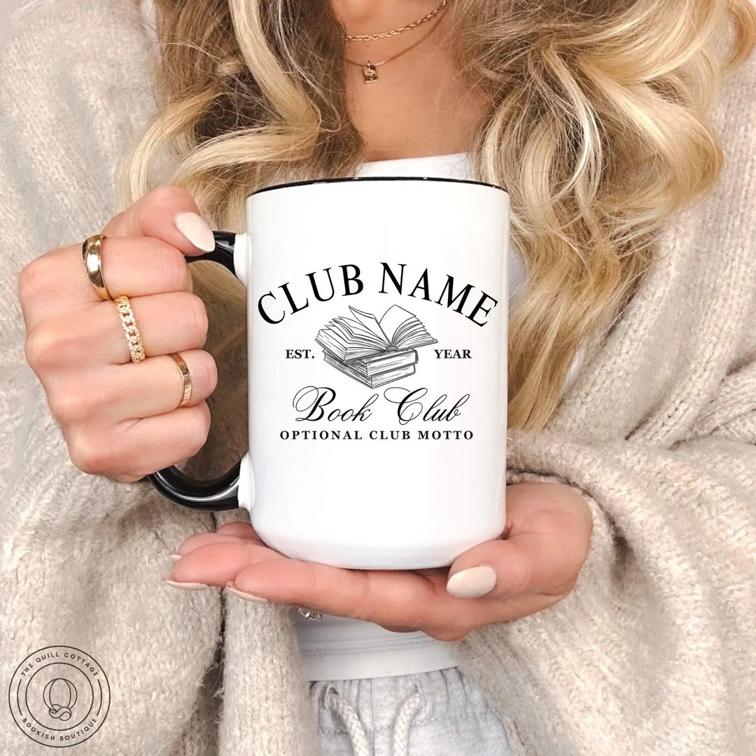 Book Club Personalized Mug, Custom Bookish Coffee Mug, Personal Gift for Book Lovers Gift, Readin... | Etsy (US)