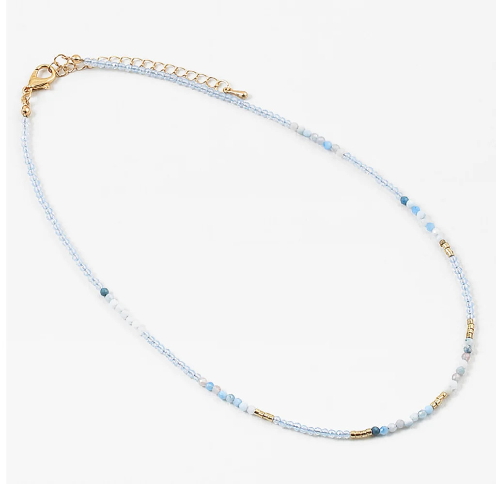 Sea Salt Air Tiny Beaded Necklace | Erin McDermott Jewelry