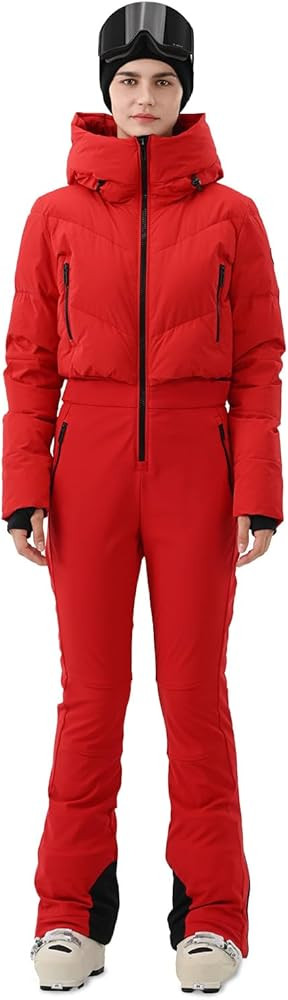 Womens Ski Suit One Piece Snowsuit Snow Slim Jumpsuits Snowboard Outfit Waterproof Insulated Wint... | Amazon (US)