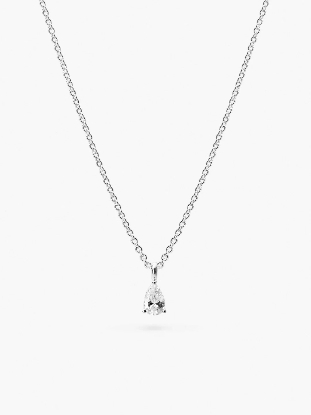 Silver Delicate Solitaire Pendant - Elise Pendant Silver | Ana Luisa