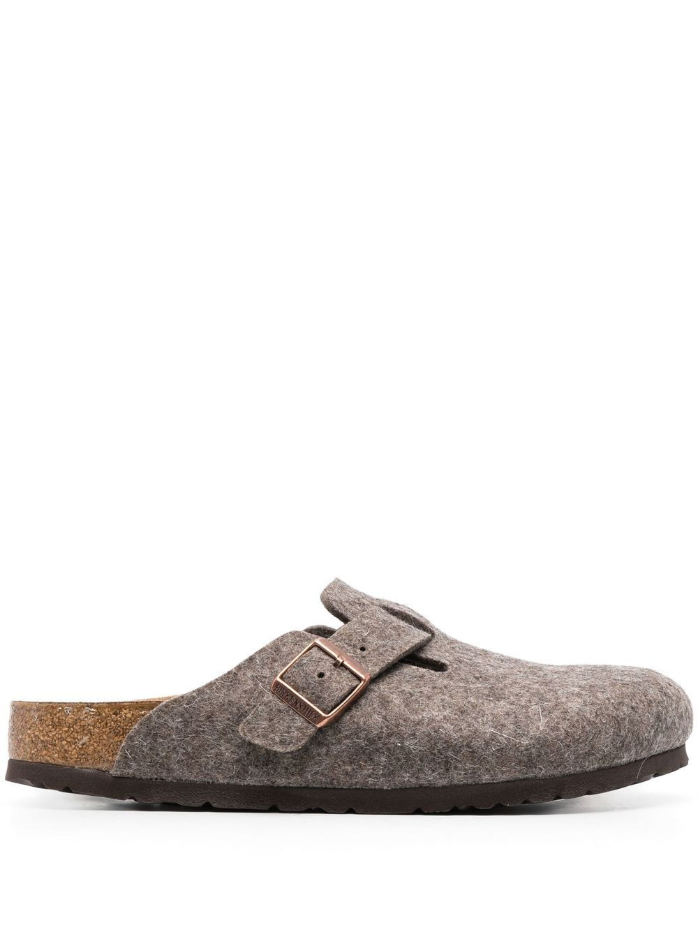 Birkenstock Boston buckle-embellished Slippers | Brown | FARFETCH | Farfetch Global