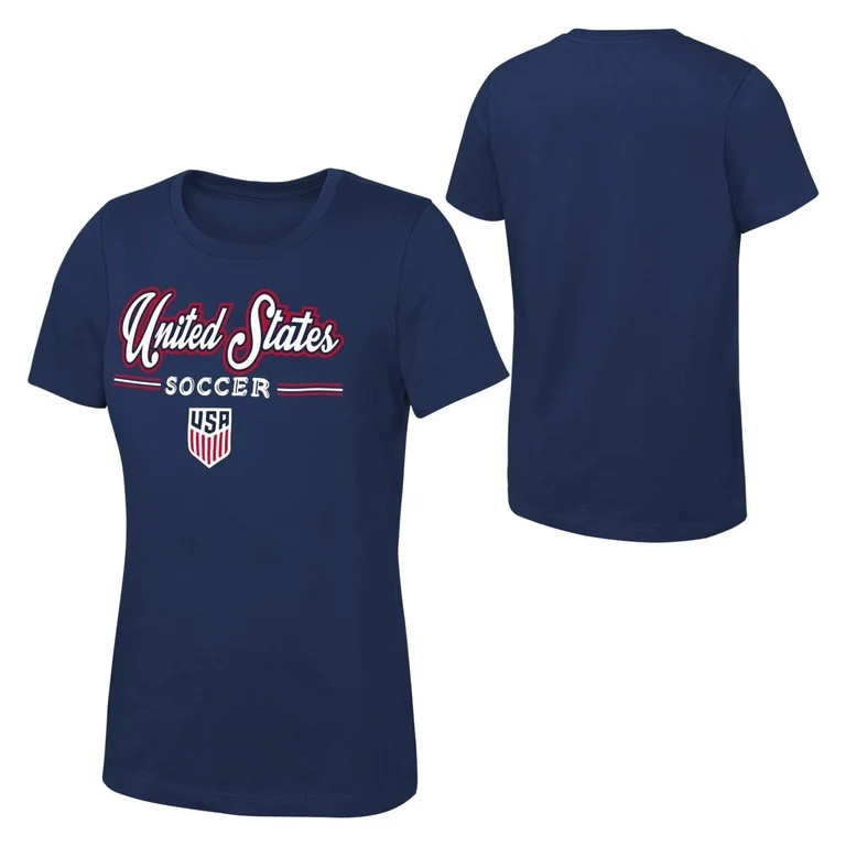 United States Men's National Team USMNT USA Women's Navy Script Logo Tee | Walmart (US)
