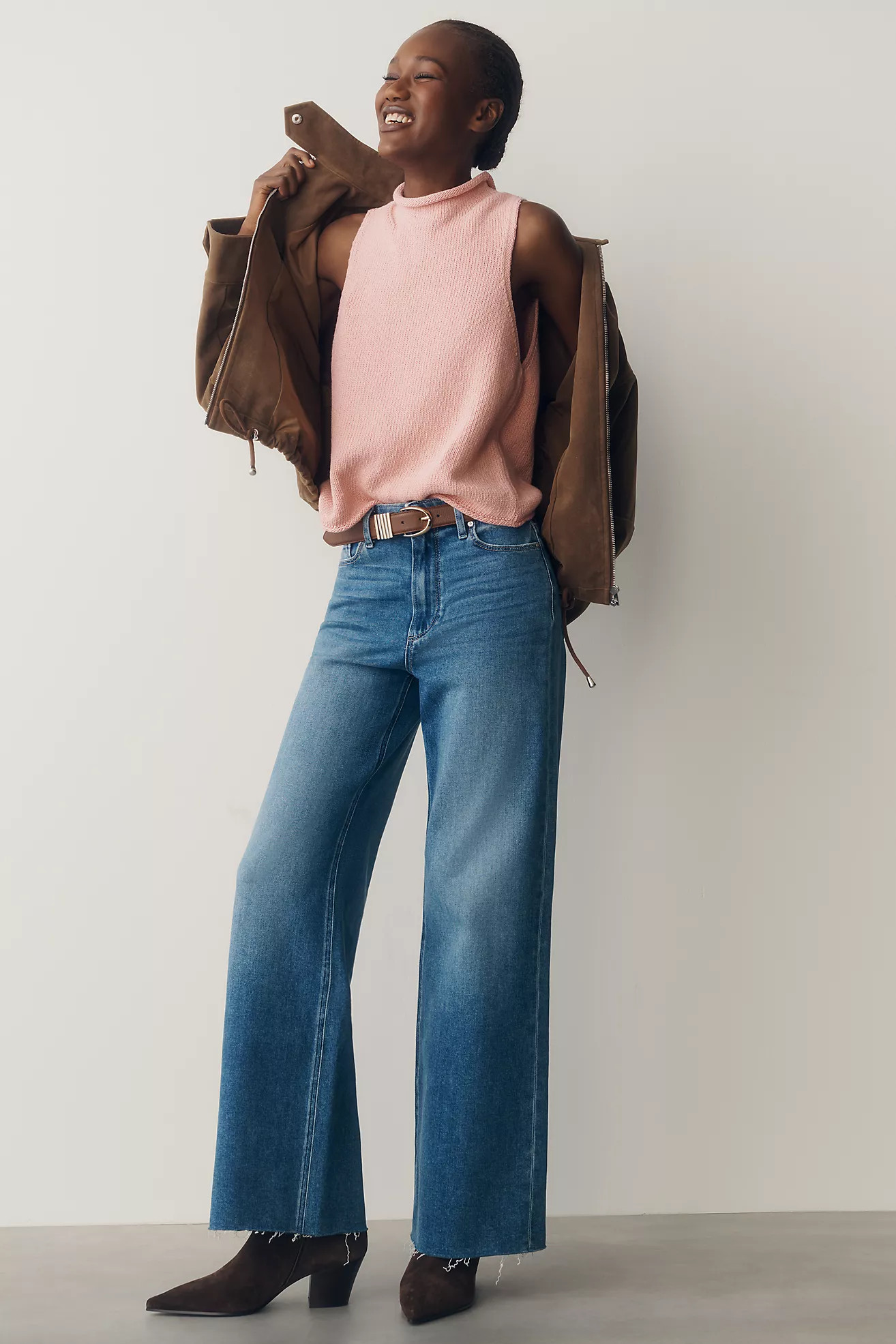 PAIGE Anessa 31" High-Rise Wide-Leg Jeans | Anthropologie (US)