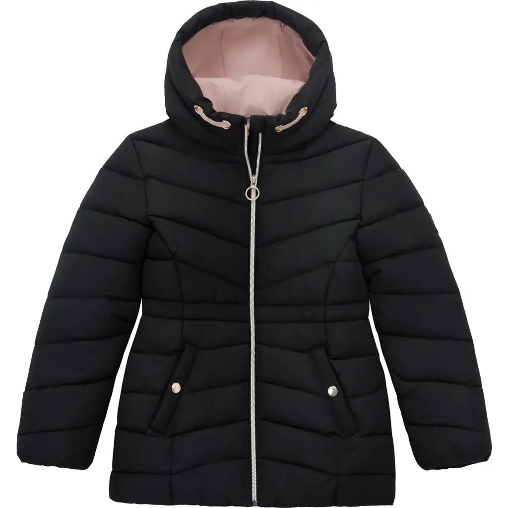 Rokka&Rolla Kids' Shower Resistant Puffer Jacket in Black at Nordstrom, Size 14-16 | Nordstrom
