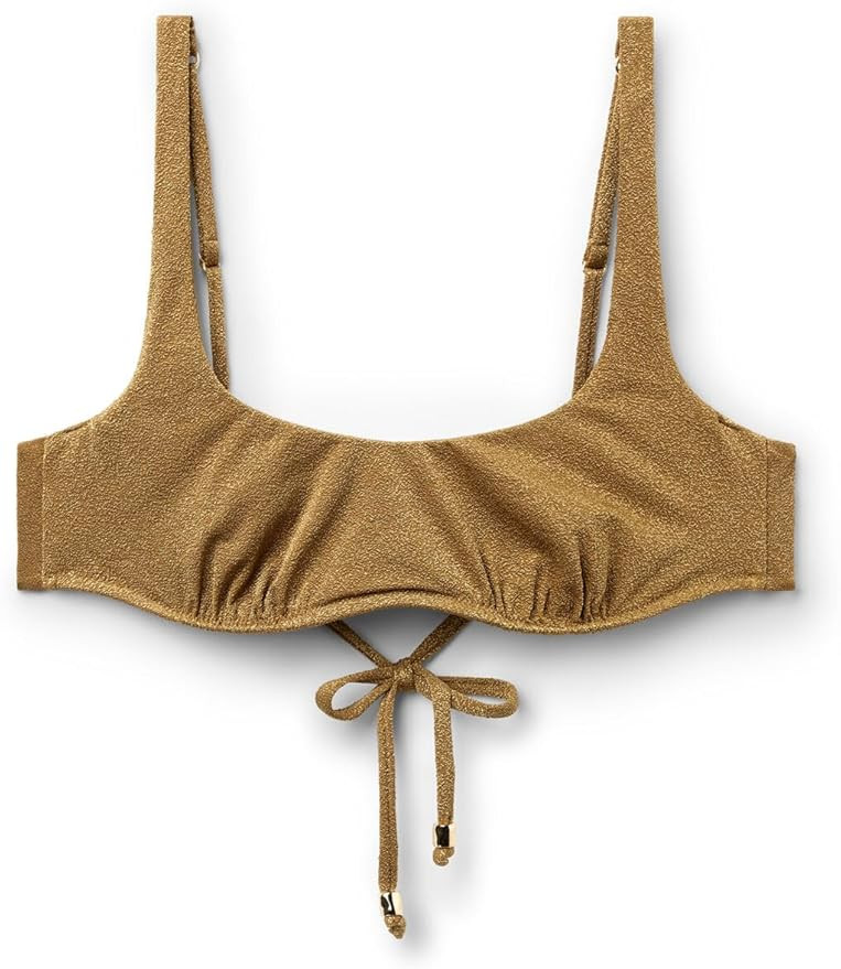 Amazon.com: CALZEDONIA Woman's Tank-Style Swimsuit Top Sophisticated Shine in Brown, Size S : Clo... | Amazon (US)
