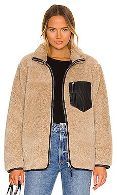 ANINE BING Ryder Faux Fur Jacket in Camel from Revolve.com | Revolve Clothing (Global)