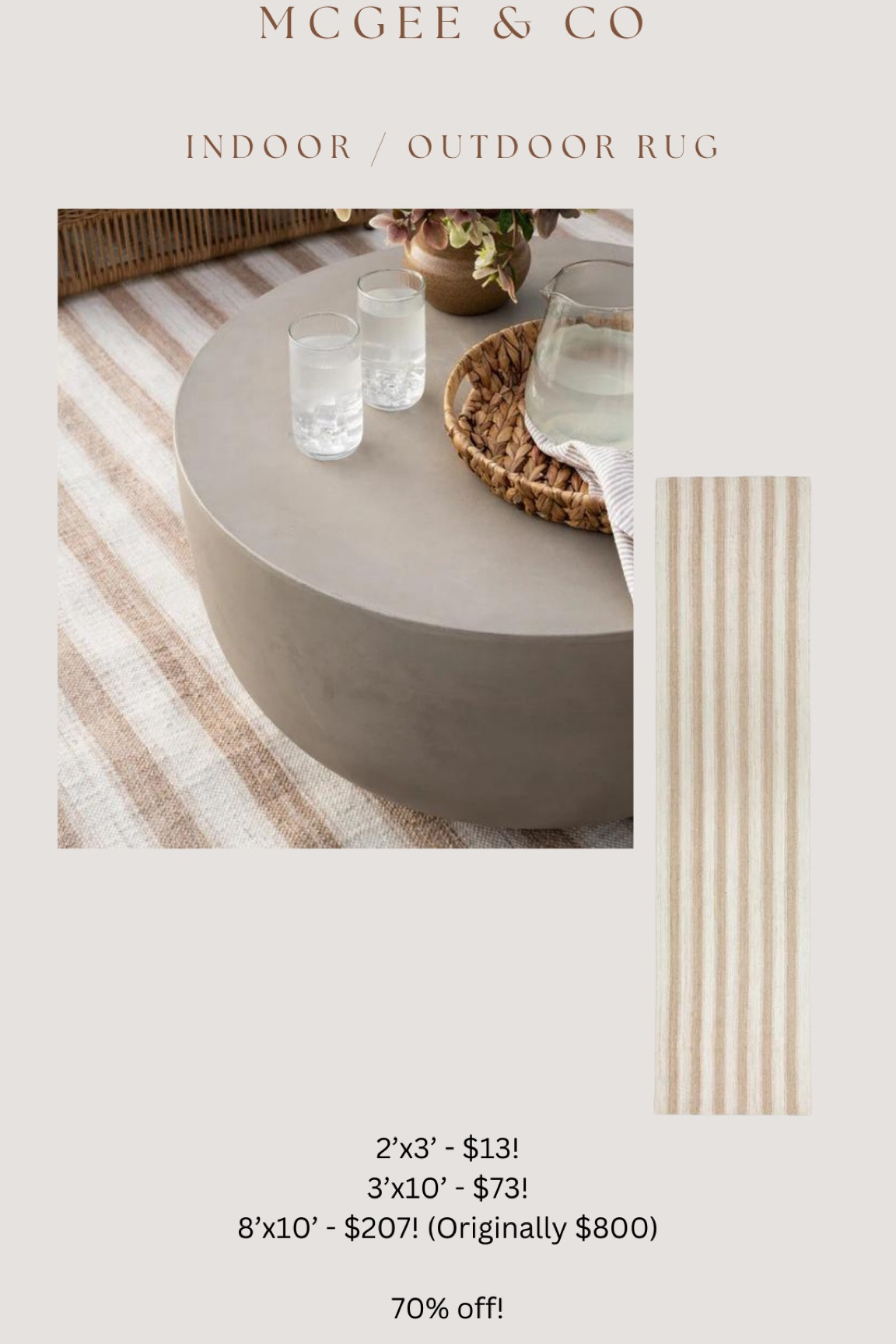 This gorgeous McGee & Co rug that can be used indoors or outdoors is 70% off right now!!!! Free shipping too!! Will sellout fast 

#LTKSummerSales #LTKHome #LTKSaleAlert