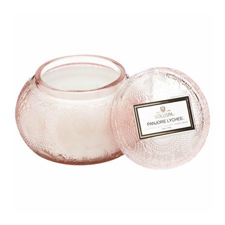 Voluspa Panjore Lychee Embossed Glass Chawan Bowl Candle (14 Ounces) | Walmart (US)