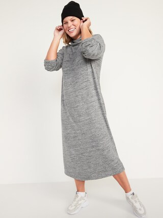 Long-Sleeve Turtleneck Midi Sweater Shift Dress for Women | Old Navy (US)