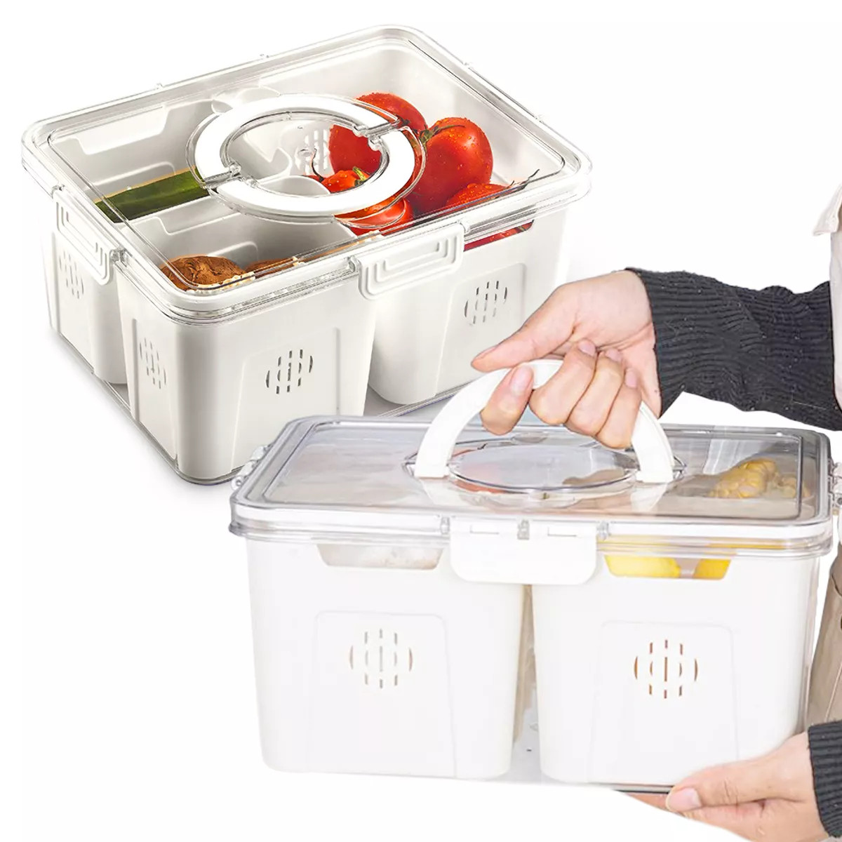 Cheer Collection BPA-Free Airtight Food Storage Container with 4 Removable Baskets | Target