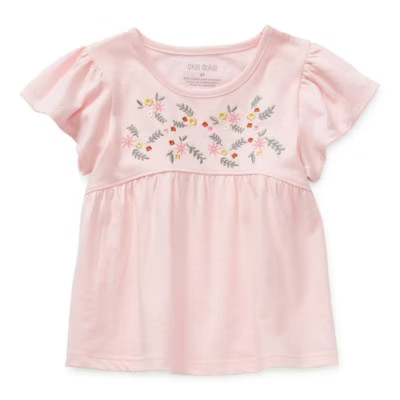 Okie Dokie Toddler Girls Round Neck Short Sleeve T-Shirt | JCPenney