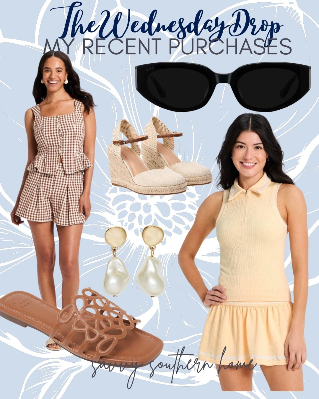 The Wednesday Drop 🤍✨

A few recent finds I’m loving lately—neutral, easy, and made to mix & match. From breezy sets to everyday slides and statement sunnies… these are the pieces I keep reaching for on repeat.

Which one is your favorite? 👀

#TheWednesdayDrop #RecentPurchases #NeutralStyle #EverydayOutfits #EffortlessStyle #SummerStyle #AmazonFinds #OOTDInspo #ClassicStyle #WardrobeStaples #SimpleChic #StyleInspo #SouthernStyle #CasualChic #StyleOnABudget

#LTKTravel