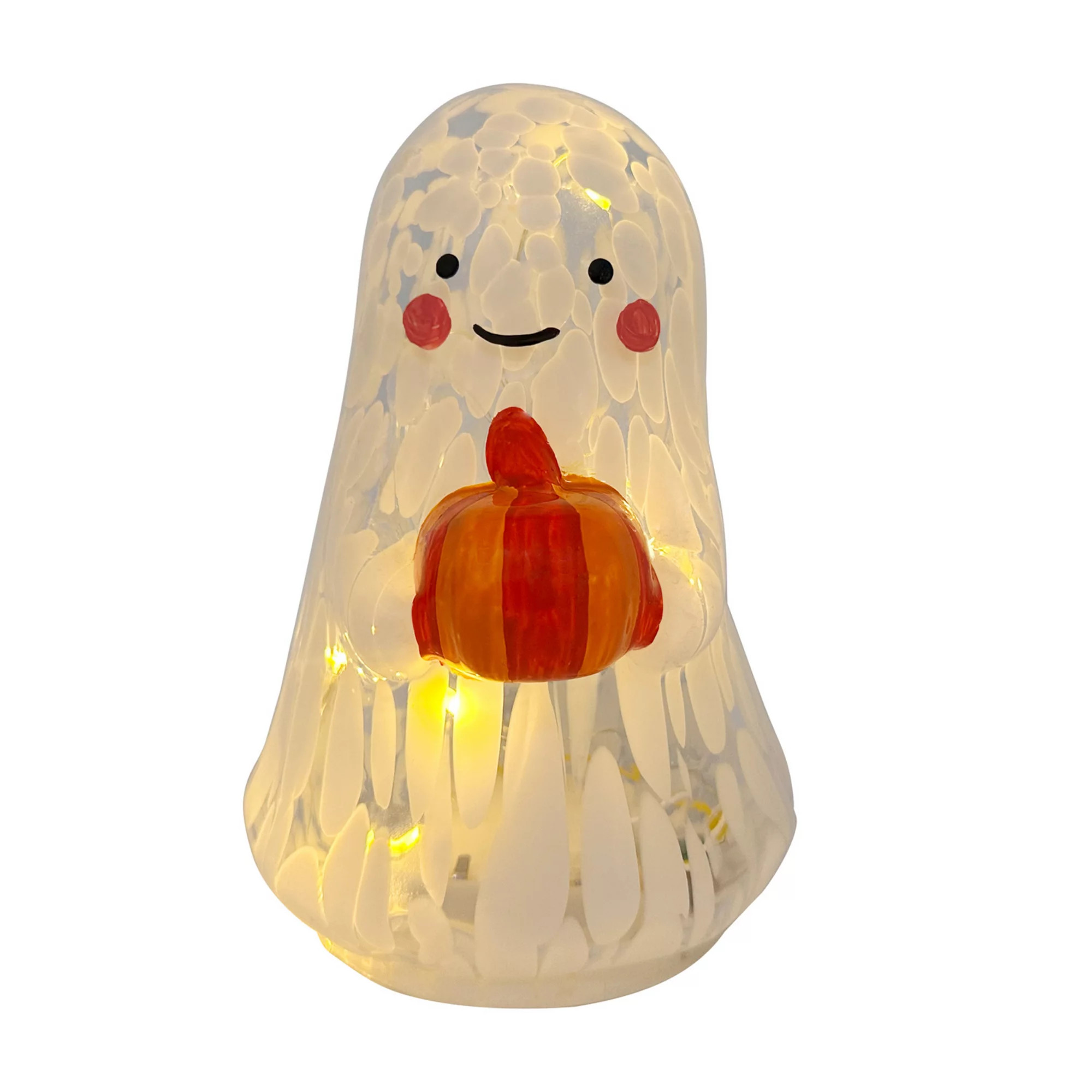 Celebrate Together\u2122 Halloween LED Confetti Glass Ghost with Pumpkin Table Decor | Kohl's