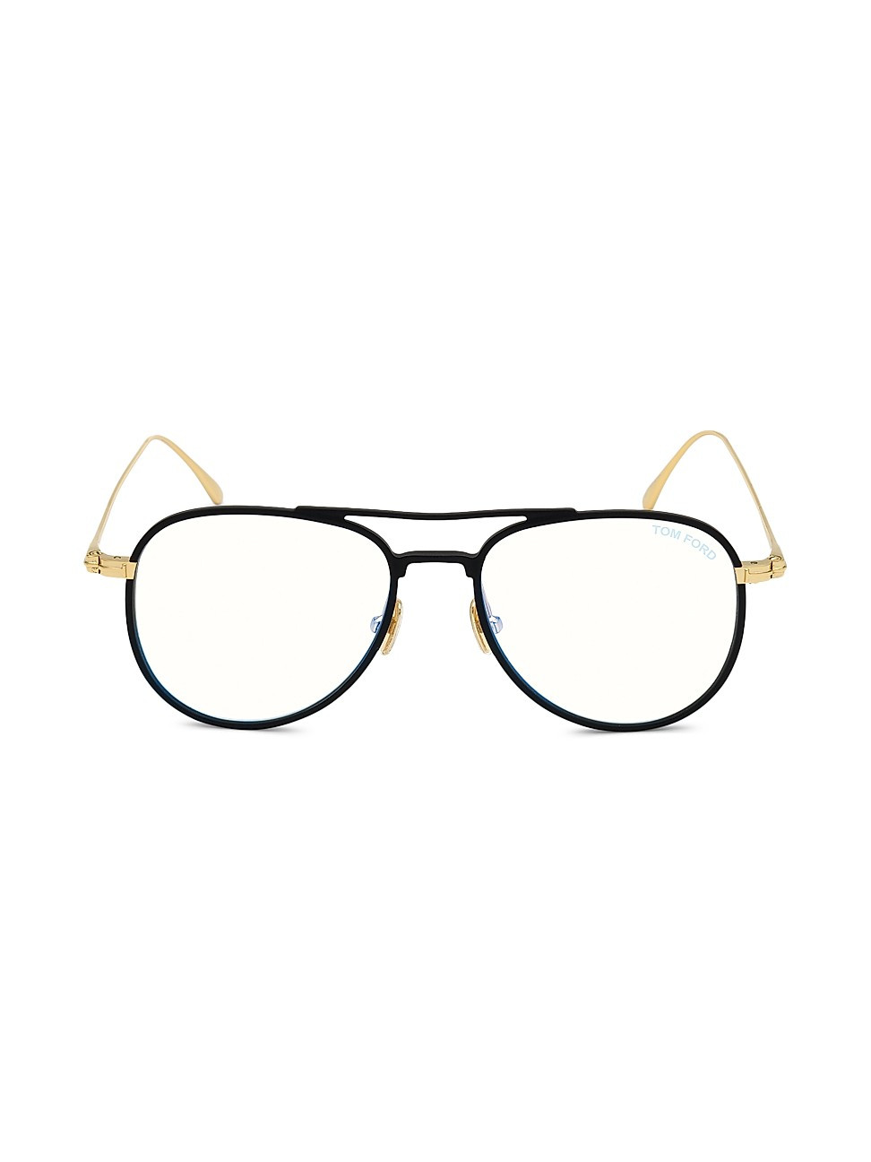 Tom Ford Women's 52MM Blue Block Aviator Eyeglasses - Black | Saks Fifth Avenue