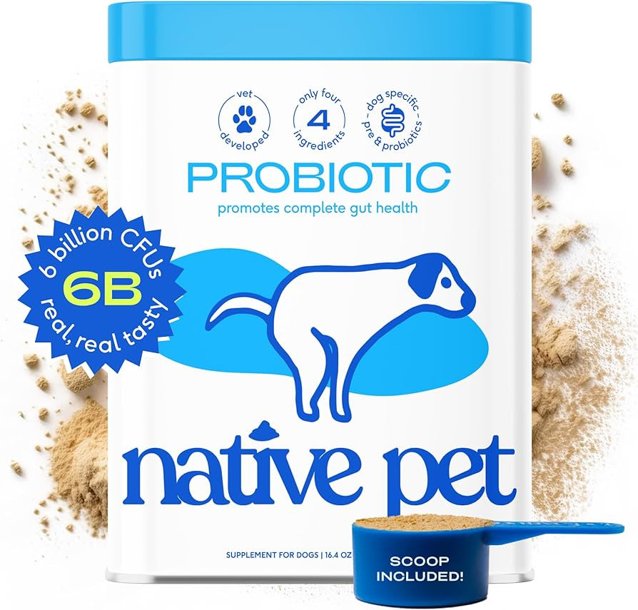 Native Pet Probiotic for Dogs - Vet Created Powder Digestive Issues Dog Probiotics + Prebiotic Bo... | Amazon (US)