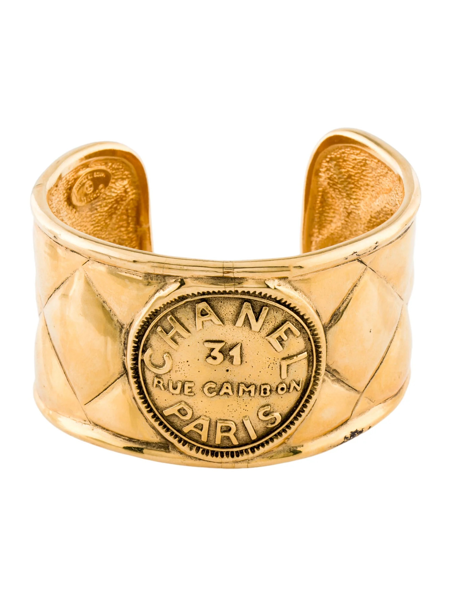 Vintage Quilted 31 Rue Cambon Cuff Bracelet | The RealReal