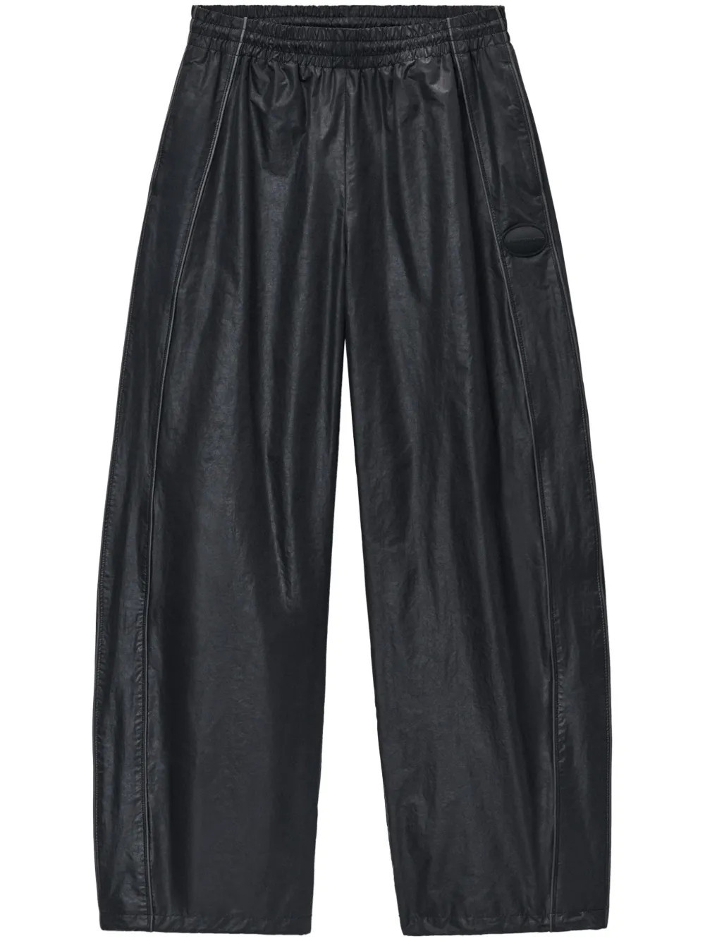 Alexander Wang faux-leather track pants - Black | Farfetch Global
