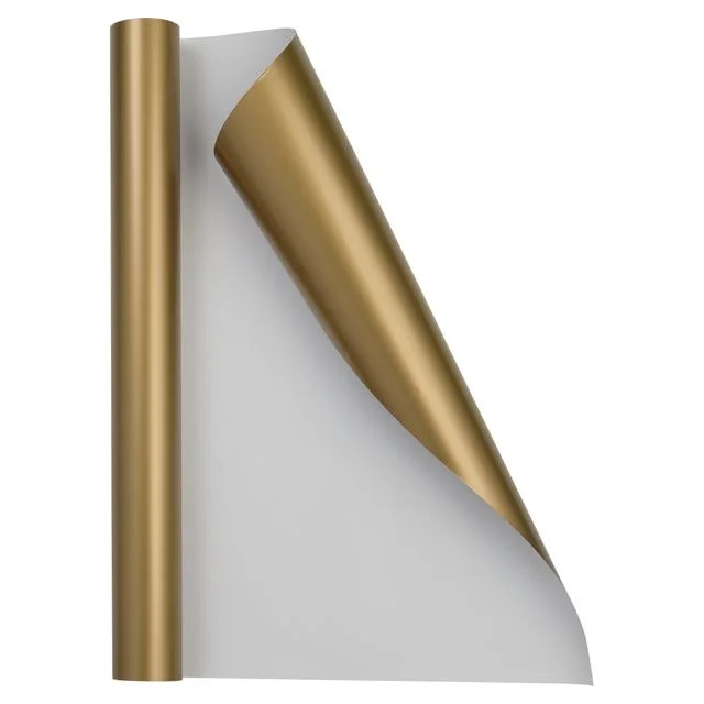 JAM Paper Matte Wrapping Paper, 26.3 Sq ft (17 in x 18 Ft), Gold Foil, Roll 1 Pack | Walmart (US)