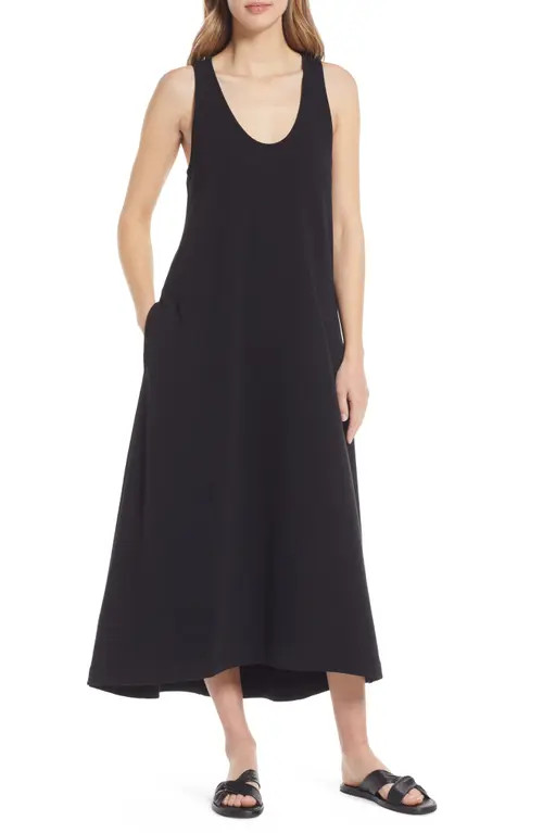 Nordstrom Cotton Blend Knit Tank Dress in Black at Nordstrom, Size Large | Nordstrom