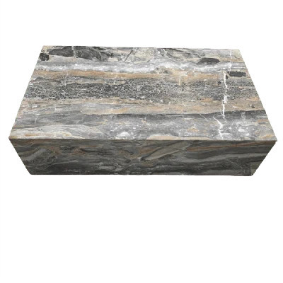 Genuine Marble Block Coffee Table - Grey Galaxy Marble | Wayfair North America