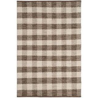 Kilim Light Gray/Brown 5 ft. x 8 ft. Geometric Area Rug | The Home Depot