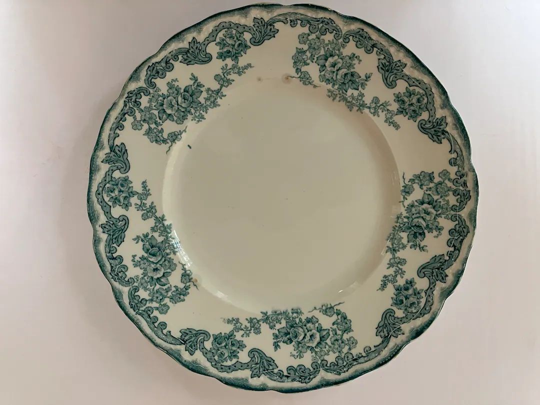 Antique 19th Century Harwood New Wharf England Semi Porcelain Transferware Dinner Plate | Etsy (US)