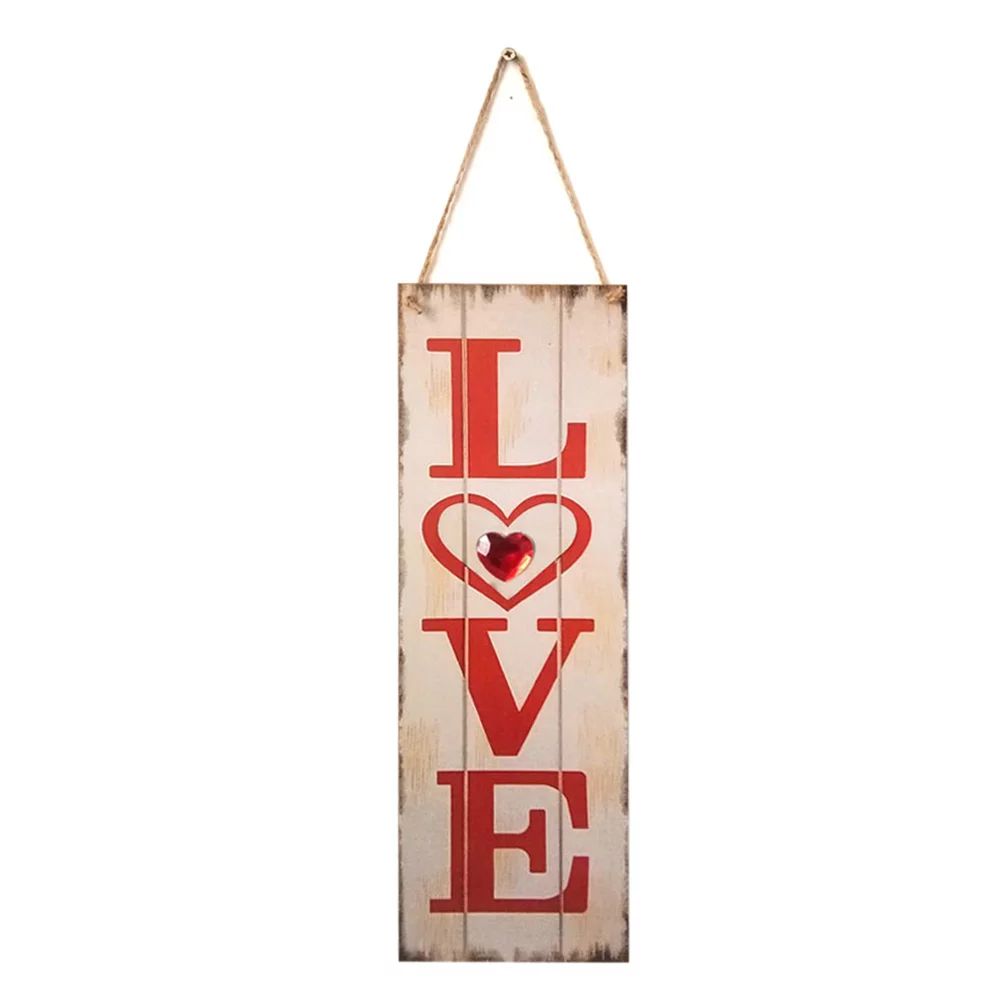 OUNONA Valentine's Day Love Hanging Drop Wood Hanging Creative Beautiful Hanging Decor for Bedroo... | Walmart (US)