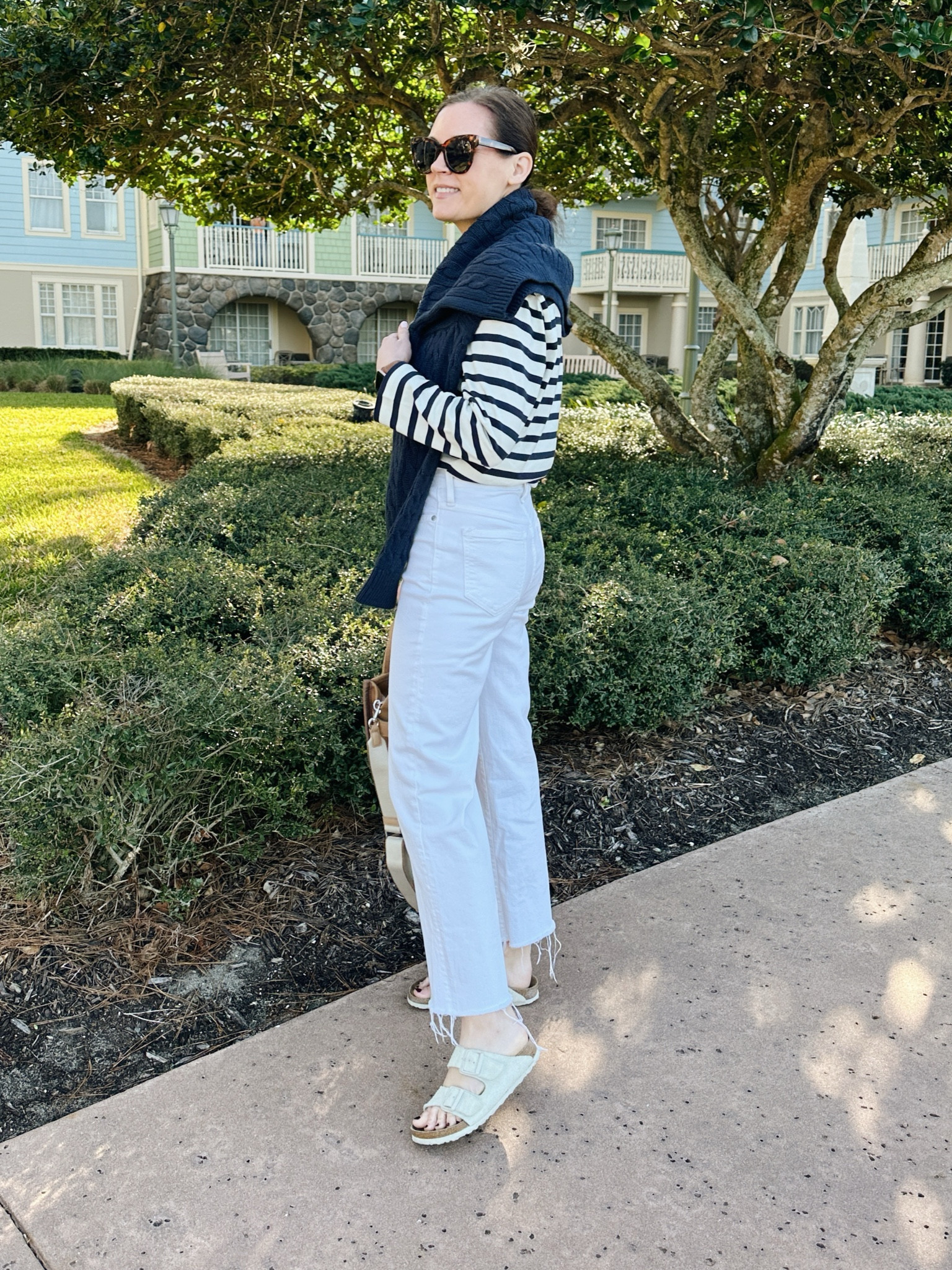 Jeans run big, I’m in my smaller size, 25
Top true to size, small
Sweater runs big, XS 

#LTKover40 #LTKstyletip #LTKSeasonal