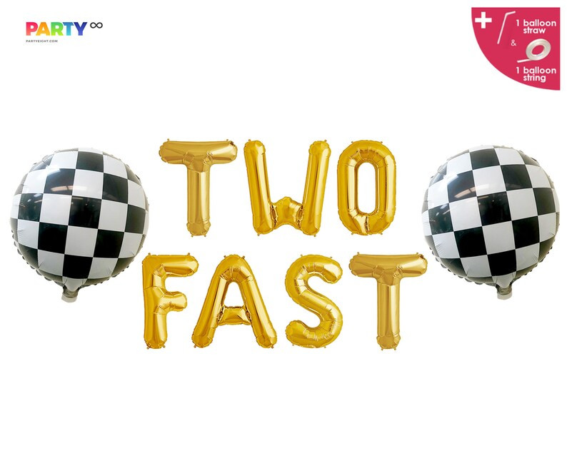Two Fast 2nd Racing Car themed F1 theme Birthday Party Decoration Balloon Banner | 2nd Two Fast B... | Etsy (US)