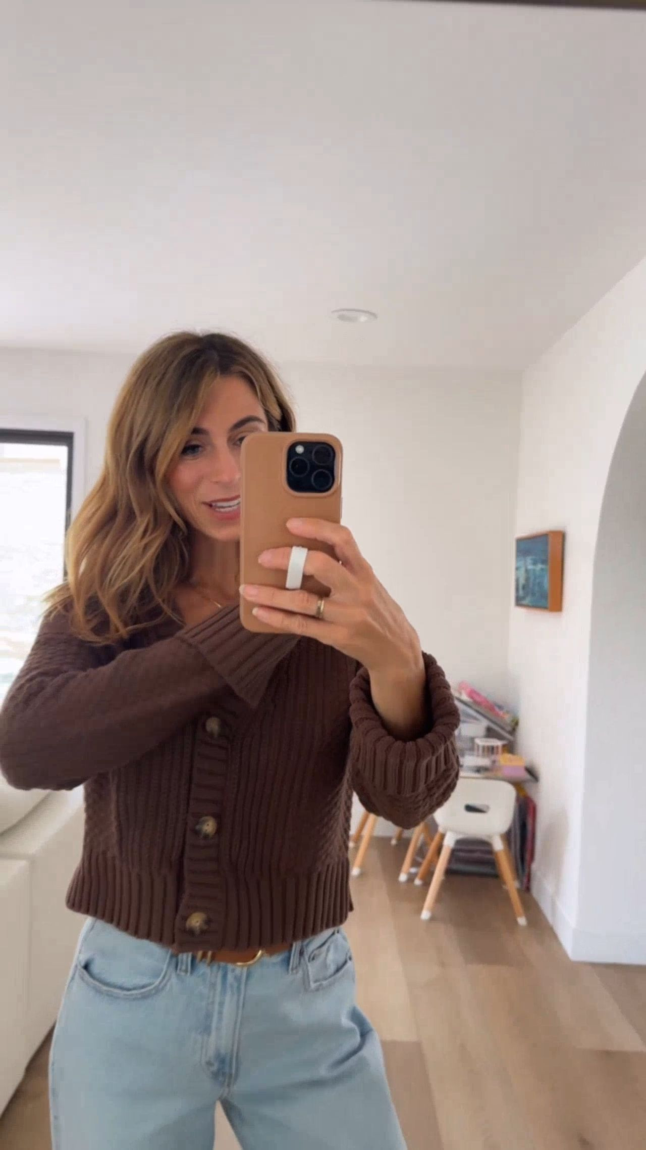 The jeans are 90’s high rise relaxed fit. I ordered from curve love, which leaves room in the curvy areas, so i need to go down a size. These were a 26. Sweater is Abercrombie. Wearing my Amazon belt, but Abercrombie has a prettier one. I’m also wearing my show me your mumu boots. But would look so nice with a chocolate brown boot. 

 #LTKFallSale #LTKSeasonal #LTKStyleTip