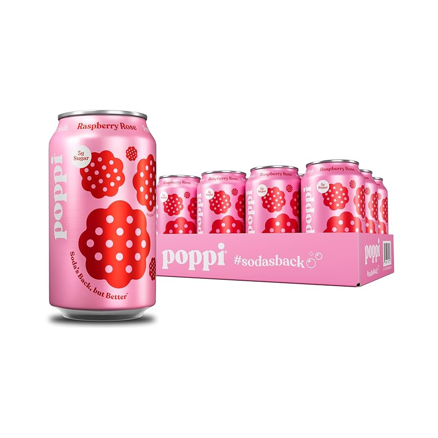 Poppi Sparkling Prebiotic Soda Beverage with Apple Cider Vinegar, Seltzer Water and Fruit Juice, ... | Amazon (US)